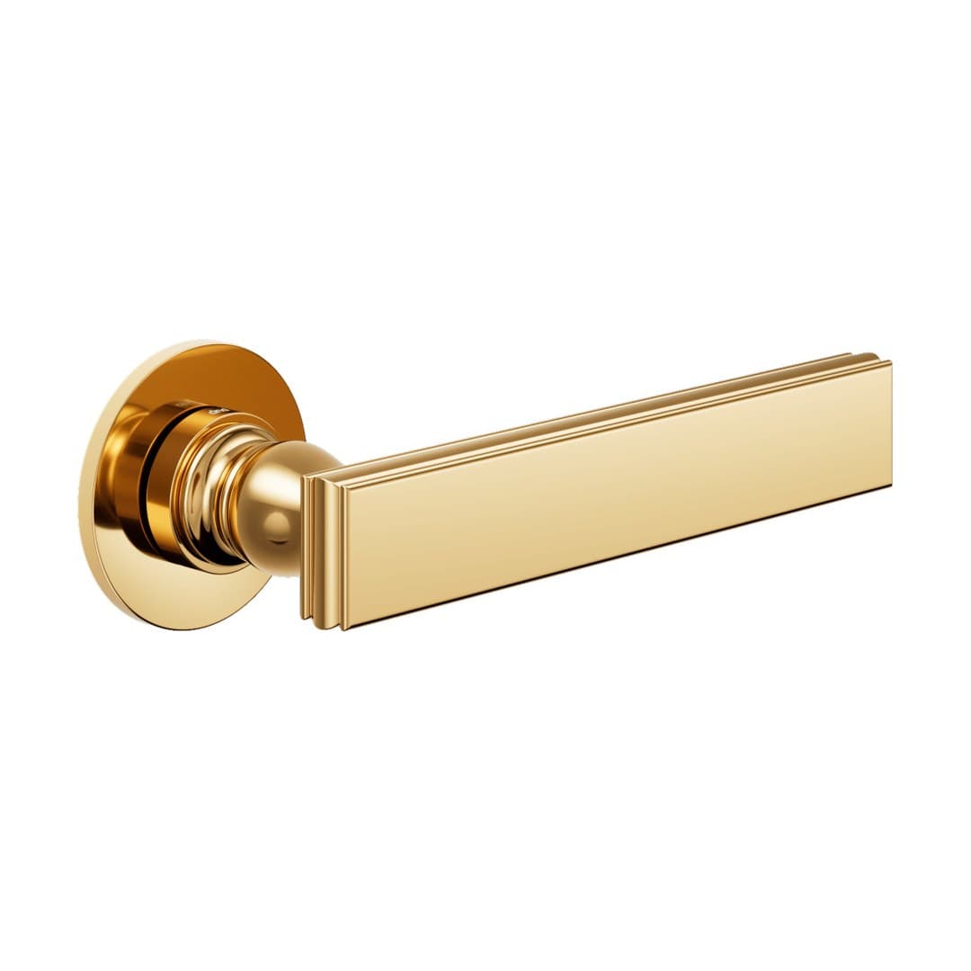 DnD Lucrezia – Πόμολο Πόρτας Ροζέτα – Fine Tonda – Antique bright gold (LT40-PVD-BG)