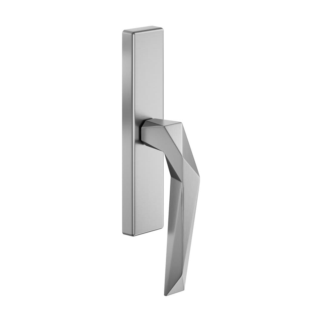 DnD Luxury 02 – Πόμολο Παραθύρου – Cremonese su placca rettangolare – Satin chrome (LU23C-OCS)