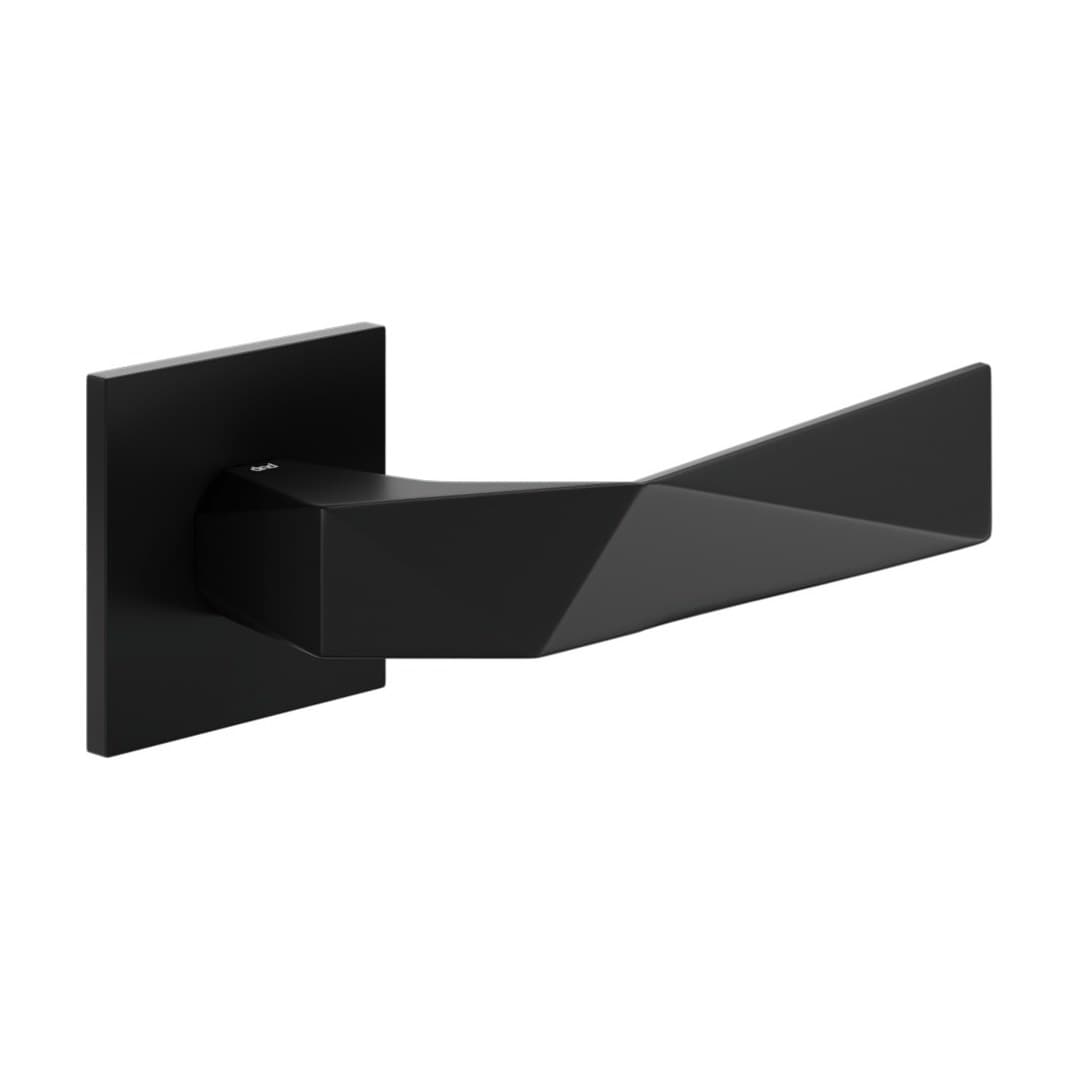 DnD Luxury 02 – Πόμολο Πόρτας Ροζέτα – Fine Quadra – Black (LU41-ONO)