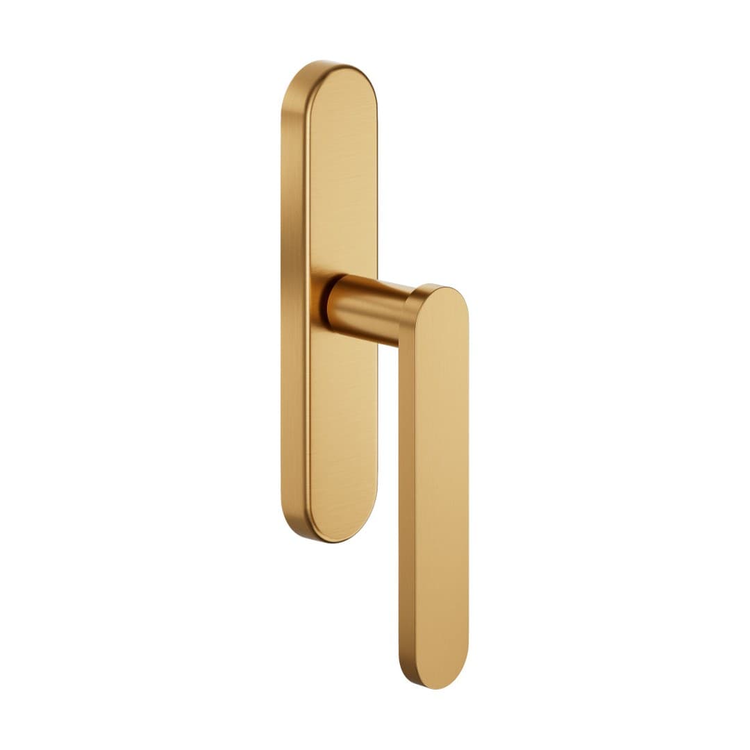 DnD Short – Πόμολο Παραθύρου – Cremonese su placca ovale – Antique satin gold (SH21M-PVD-SG)
