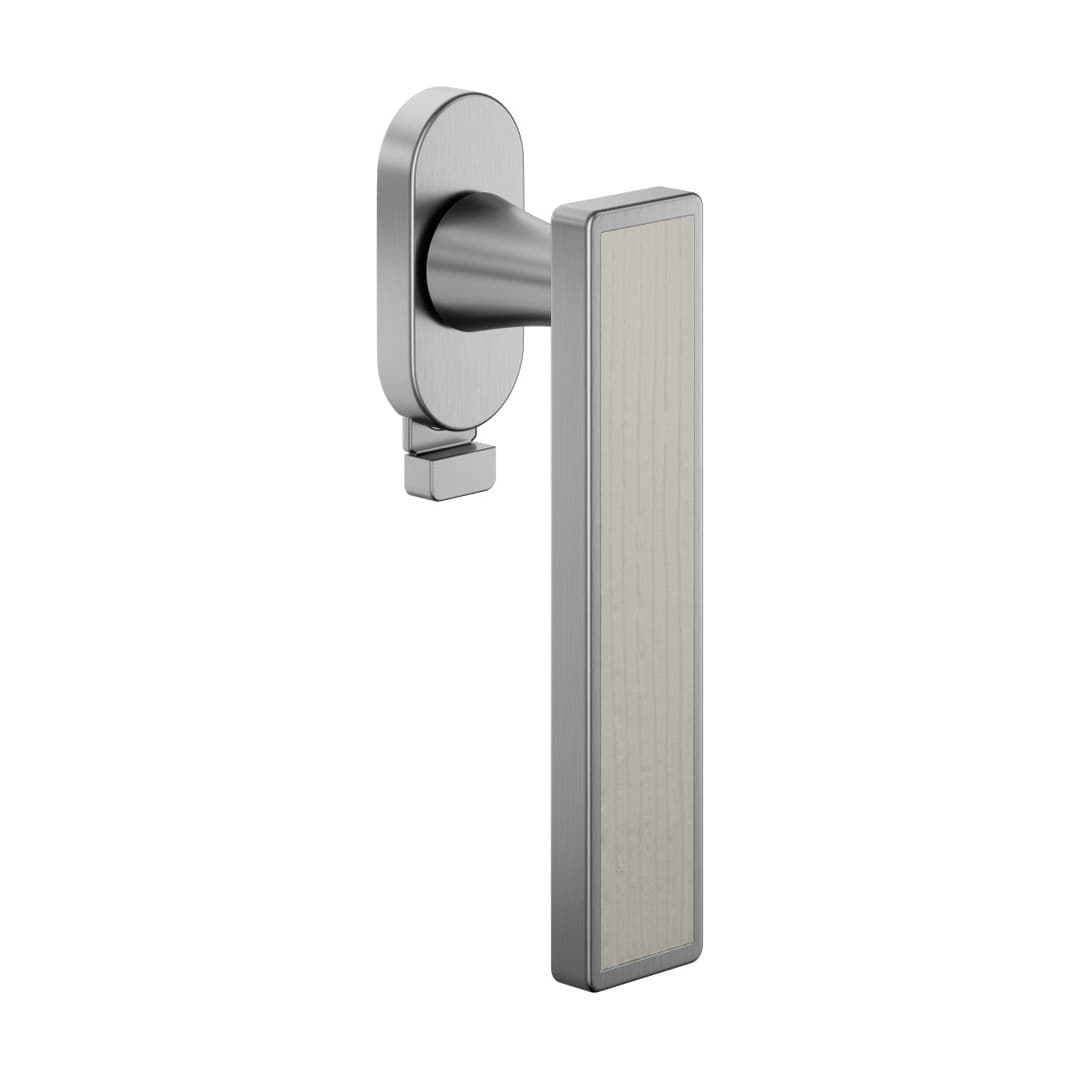 DnD Sochic L – Πόμολο Παραθύρου – DK VIS TS Ovale – Satin chrome + white Rosewood insert (SL22TS-SPB)