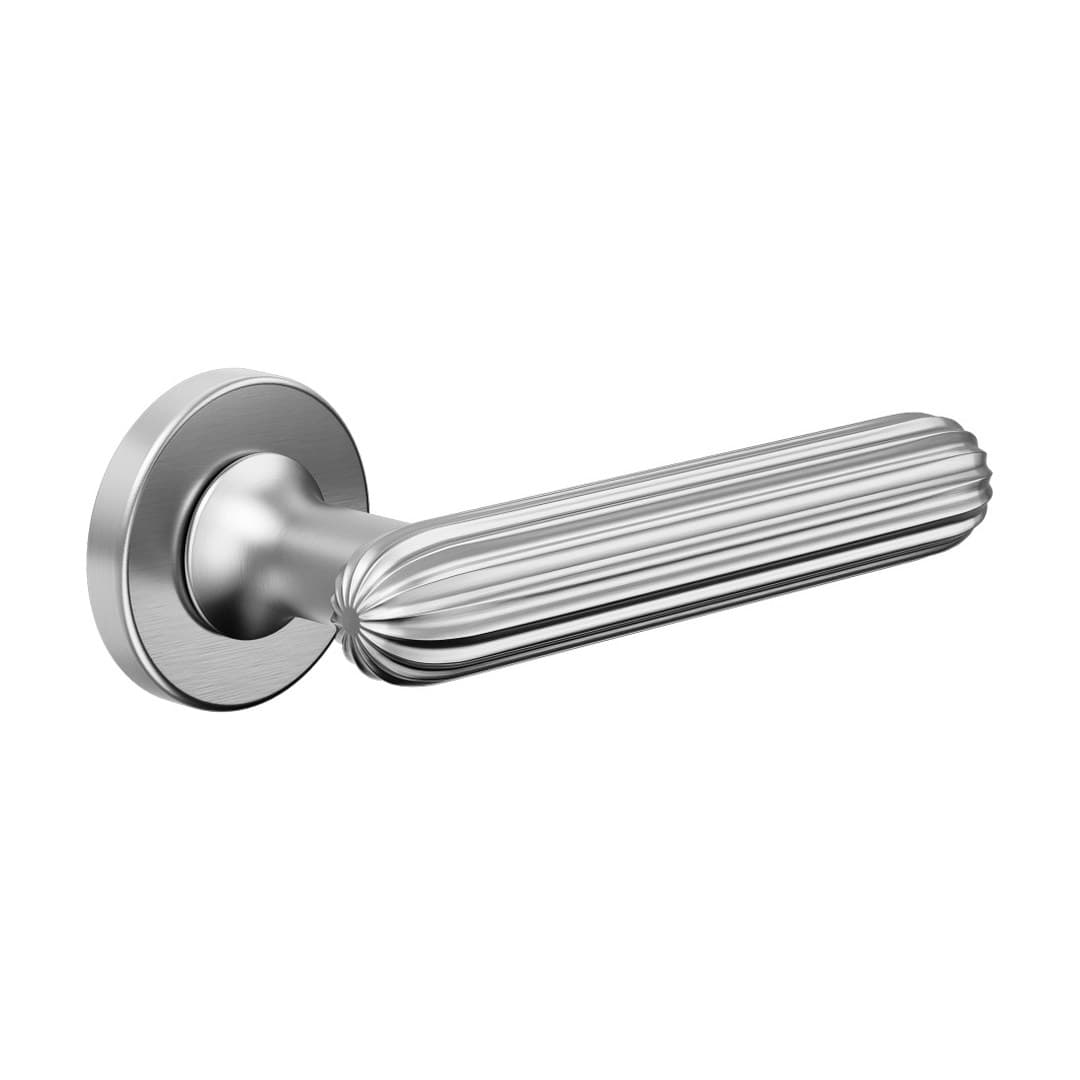 DnD Zeppelin – Πόμολο Πόρτας Ροζέτα – Vis Tonda – Satin chrome (ZP12-OCS)