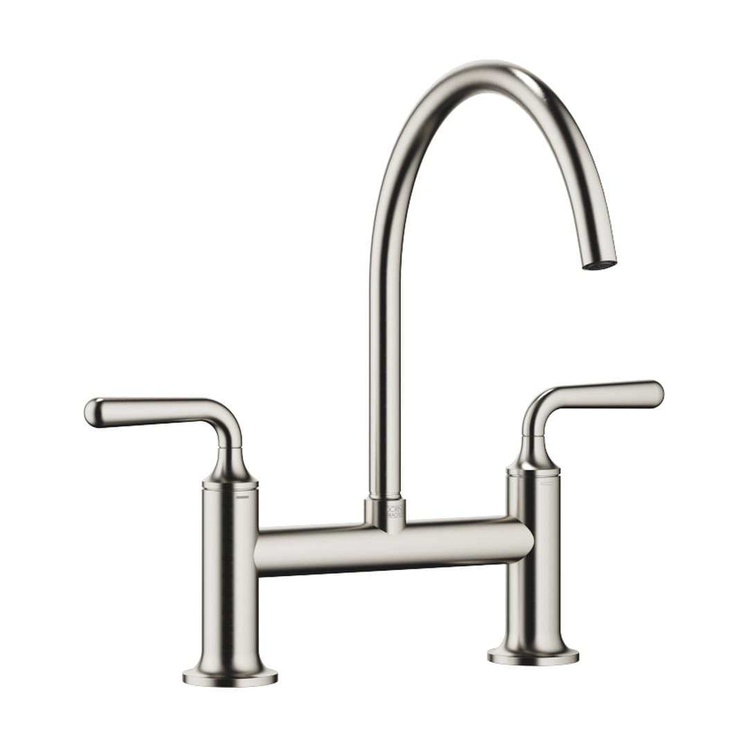 Dornbracht VAIA – Μπαταρία Κουζίνας – Two-hole bridge mixer for rinsing/Profi spray – Brushed Platinum (19815809-06)