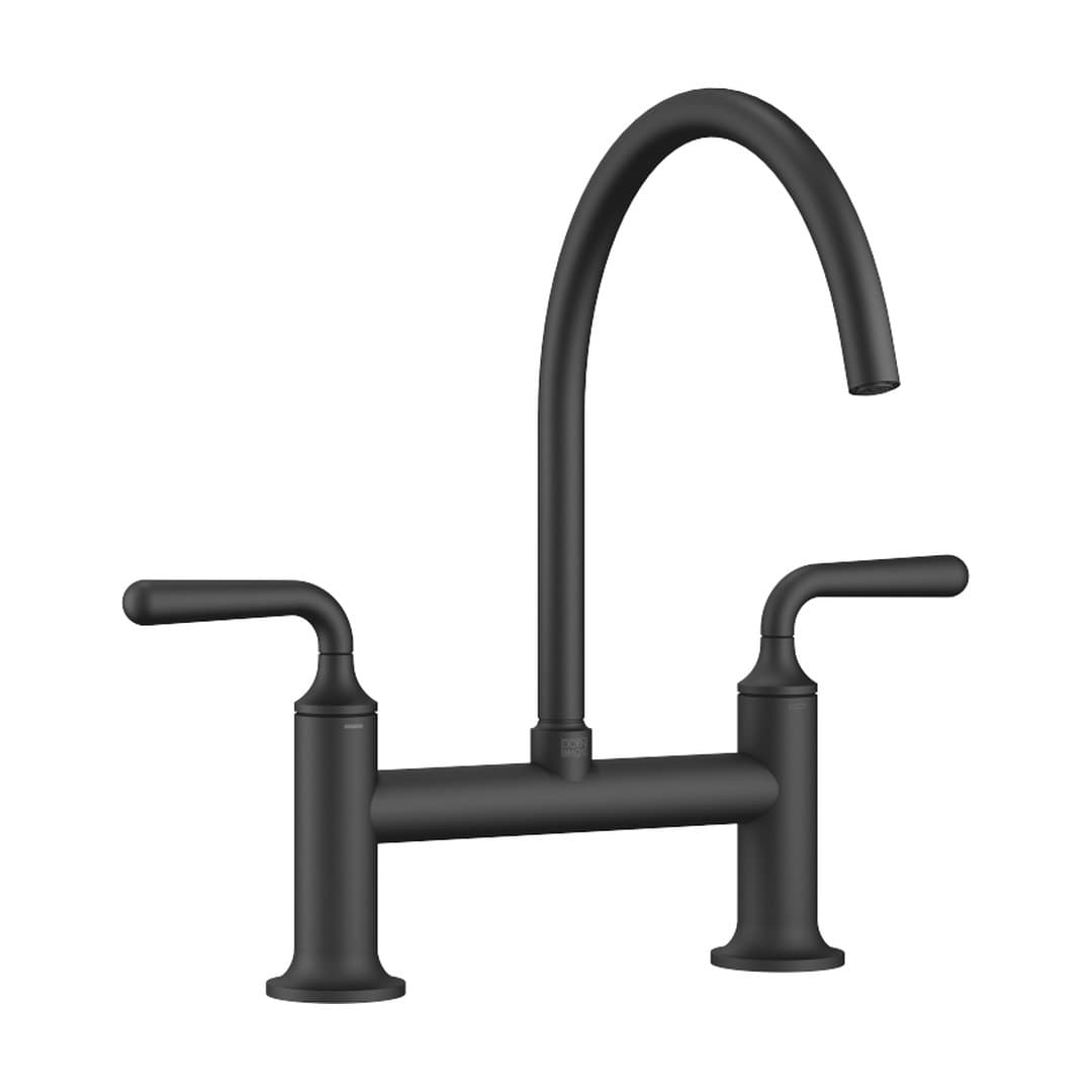 Dornbracht VAIA – Μπαταρία Κουζίνας – Two-hole bridge mixer for rinsing/Profi spray – Matte Black (19815809-33)