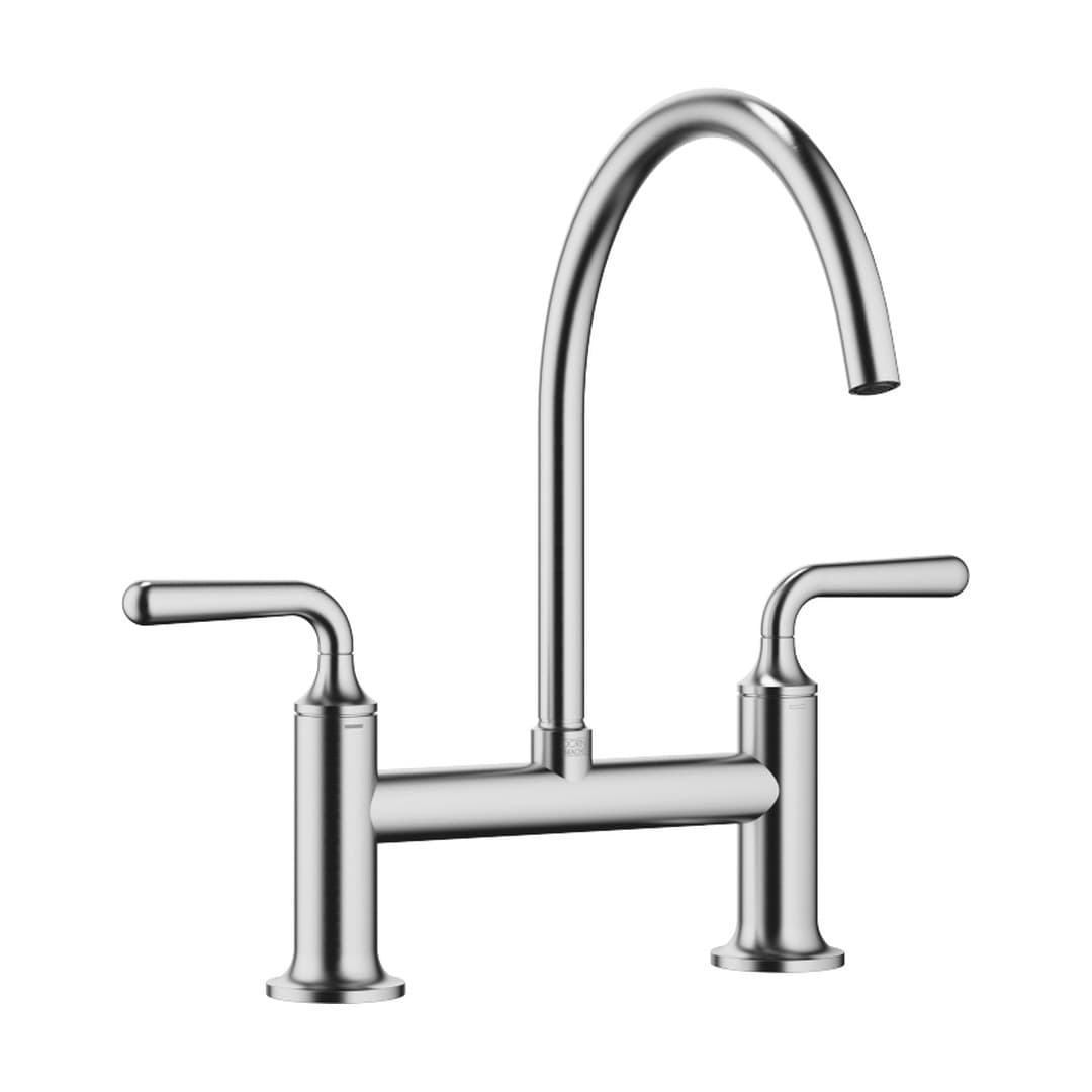 Dornbracht VAIA – Μπαταρία Κουζίνας – Two-hole bridge mixer for rinsing/Profi spray – Brushed Chrome (19815809-93)