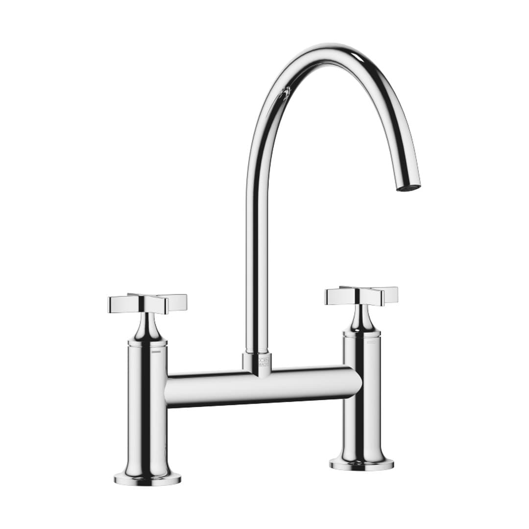Dornbracht VAIA – Μπαταρία Κουζίνας – Two-hole bridge mixer for rinsing/Profi spray – Chrome (19825809-00)