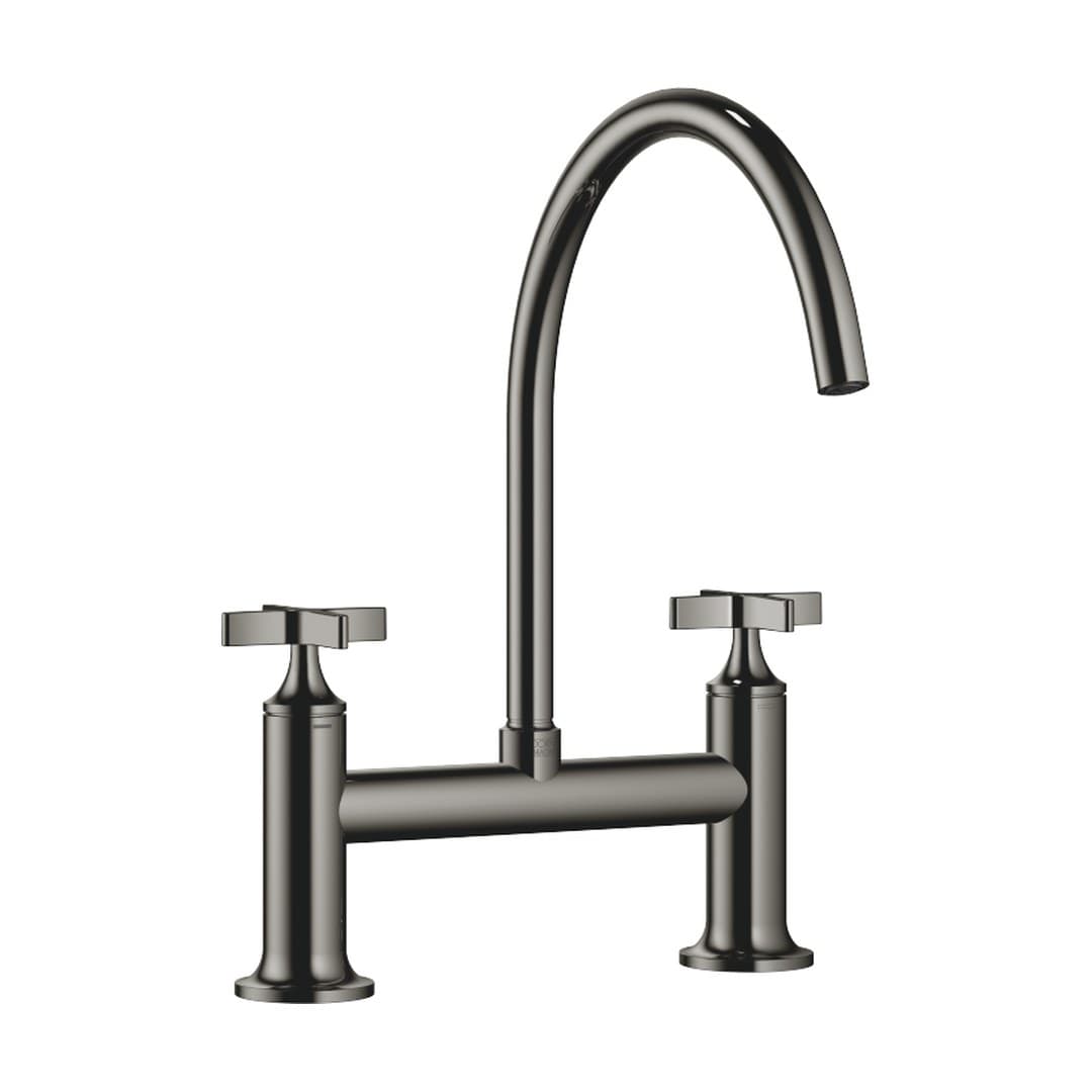 Dornbracht VAIA – Μπαταρία Κουζίνας – Two-hole bridge mixer for rinsing/Profi spray – Dark Chrome (19825809-19)