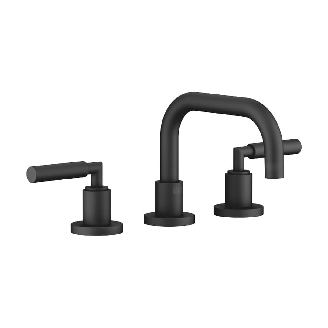 Dornbracht Tara – Μπαταρία Νιπτήρα – Three-hole basin mixer with pop-up waste – Matte Black (20705882-33)