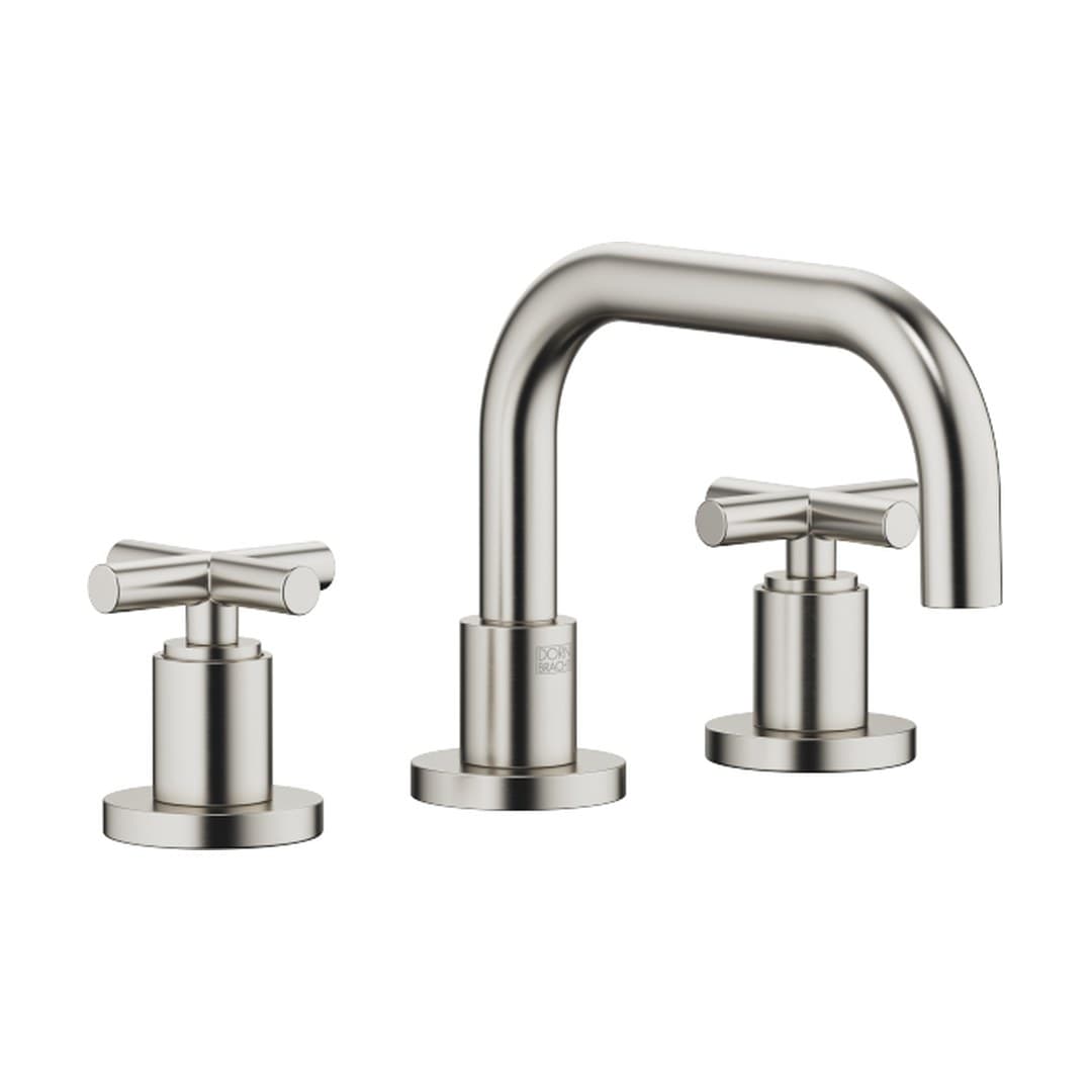 Dornbracht Tara – Μπαταρία Νιπτήρα – Three-hole basin mixer with pop-up waste – Brushed Platinum (20705892-06)