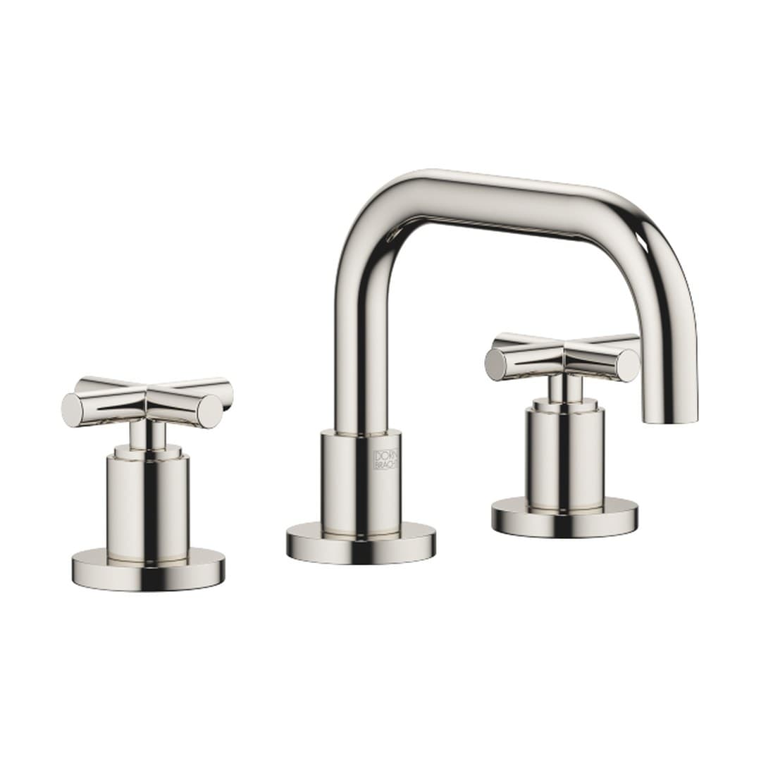 Dornbracht Tara – Μπαταρία Νιπτήρα – Three-hole basin mixer with pop-up waste – Platinum (20705892-08)