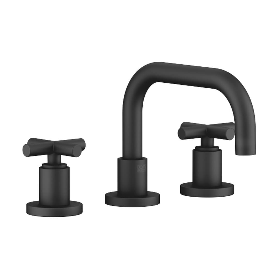 Dornbracht Tara – Μπαταρία Νιπτήρα – Three-hole basin mixer with pop-up waste – Matte Black (20705892-33)