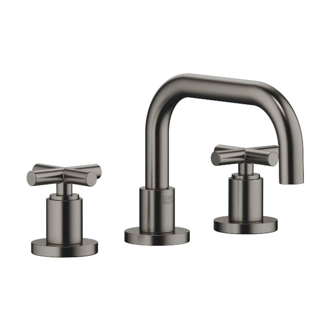 Dornbracht Tara – Μπαταρία Νιπτήρα – Three-hole basin mixer with pop-up waste – Brushed Dark Platinum (20705892-99)