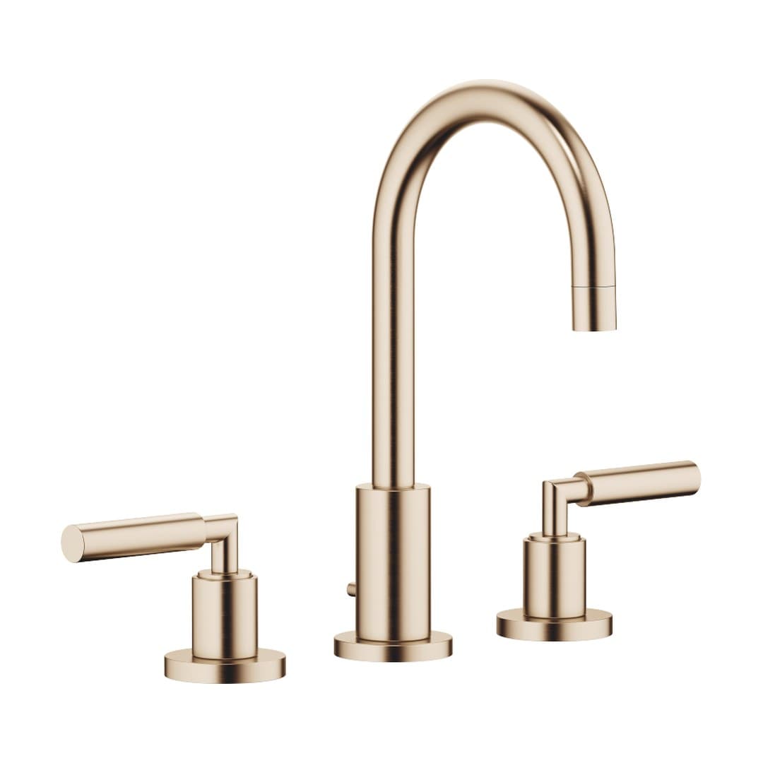 Dornbracht Tara – Μπαταρία Νιπτήρα – Three-hole basin mixer with pop-up waste – Brushed Champagne (22kt Gold) (20710882-46)