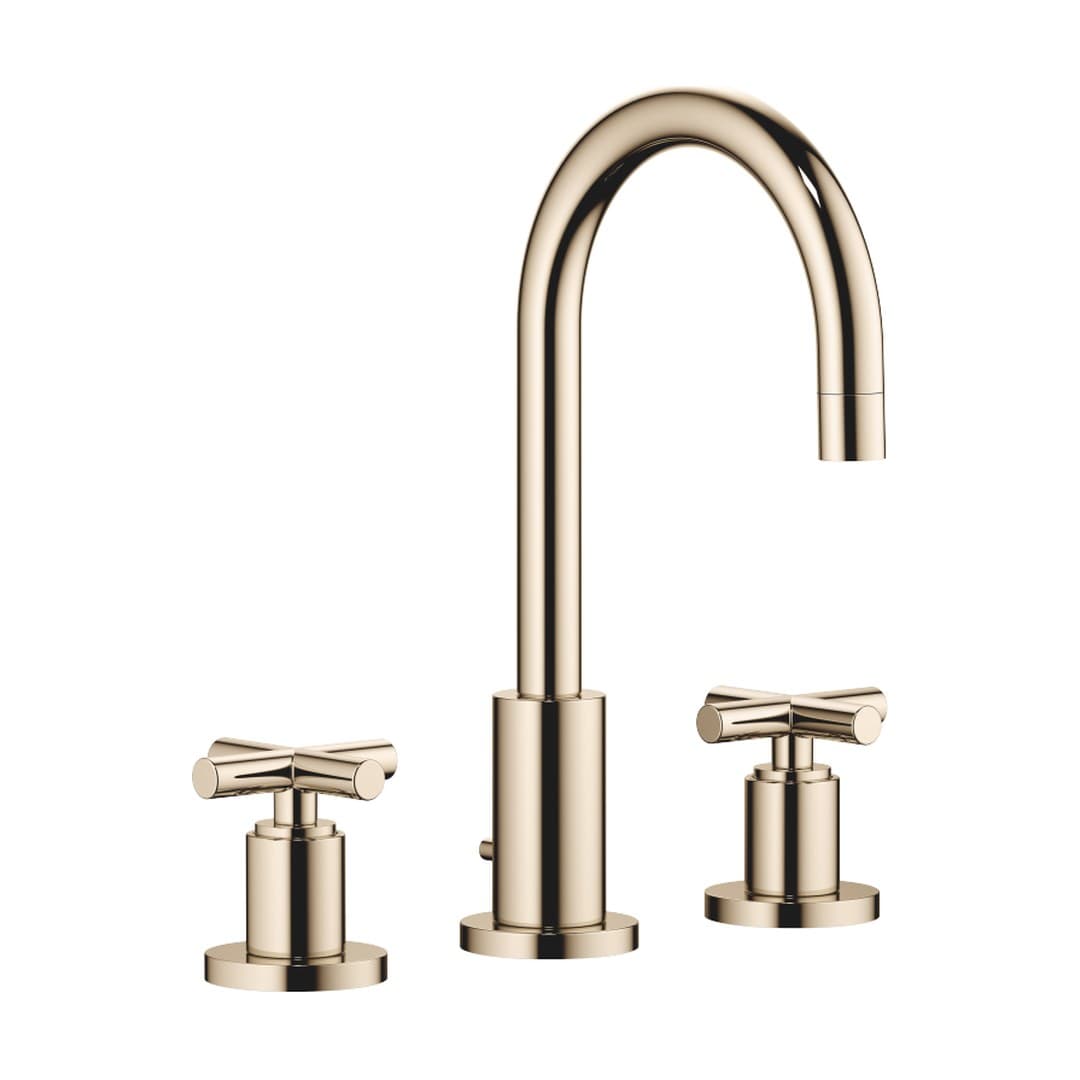 Dornbracht Tara – Μπαταρία Νιπτήρα – Three-hole basin mixer with pop-up waste – Champagne (22kt Gold) (20710892-47)
