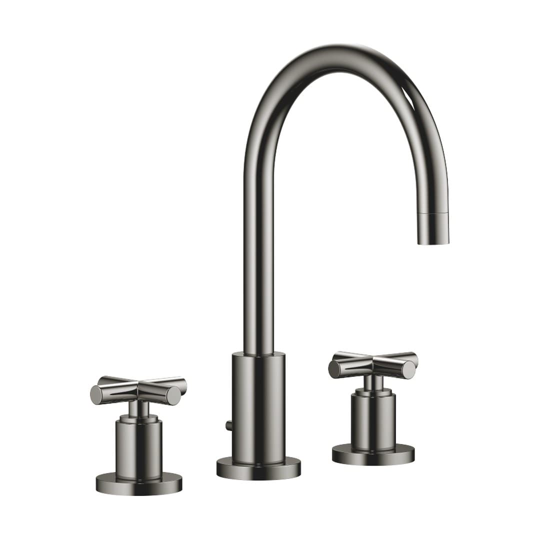 Dornbracht Tara – Μπαταρία Νιπτήρα – Three-hole basin mixer with pop-up waste – Dark Chrome (20713892-19)