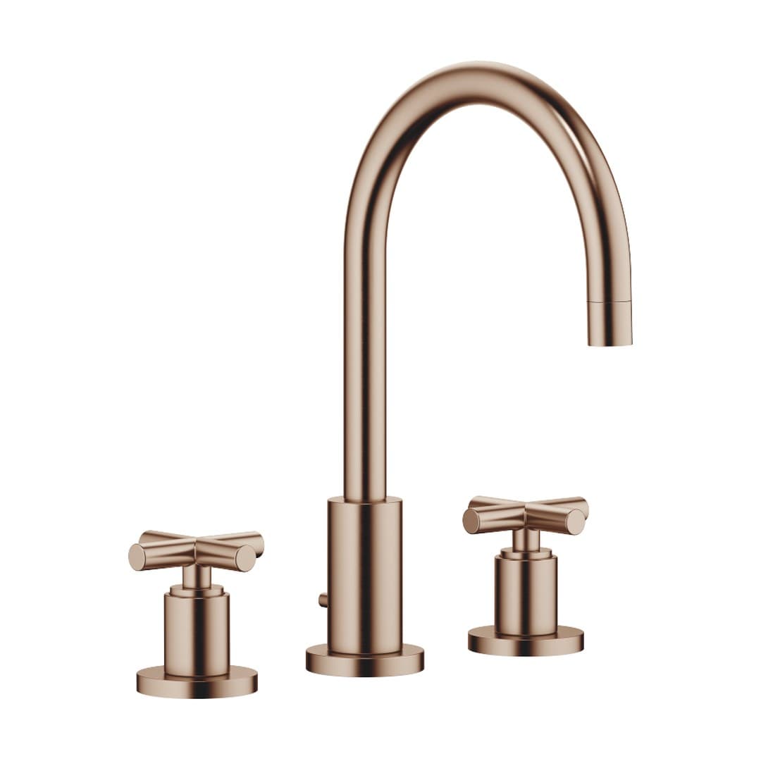 Dornbracht Tara – Μπαταρία Νιπτήρα – Three-hole basin mixer with pop-up waste – Brushed Bronze (PVD) (20713892-42)