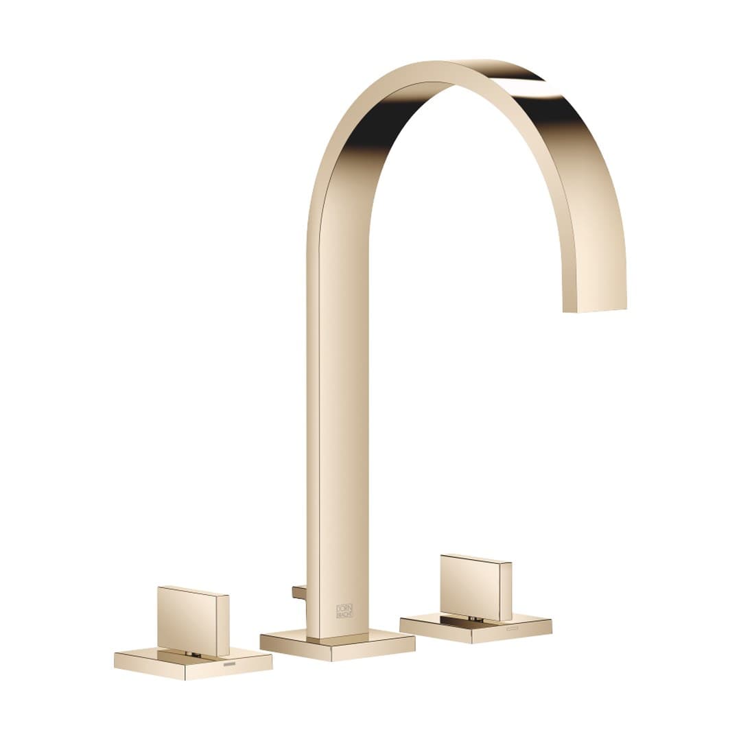 Dornbracht MEM – Μπαταρία Νιπτήρα – Three-hole basin mixer with pop-up waste – Champagne (22kt Gold) (20715782-47)