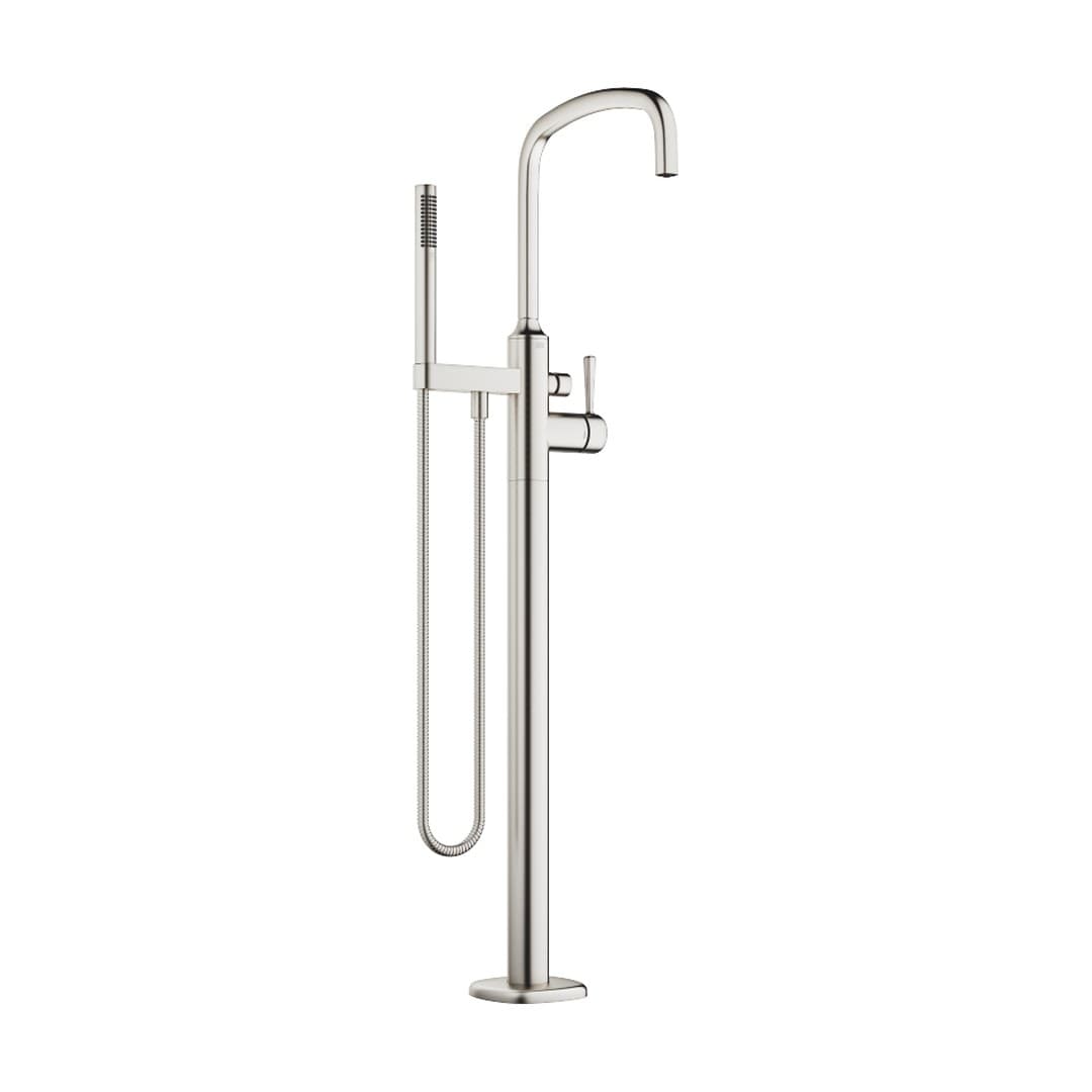 Dornbracht COYA – Μπαταρία Λουτρού Δαπέδου – Single-lever bath mixer with stand pipe for free-standing assembly with hand shower set – Brushed Platinum (25863404-06)