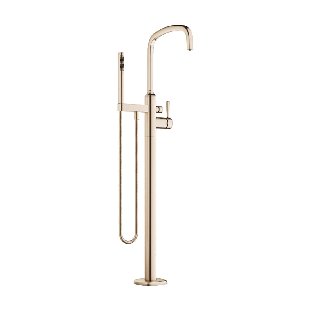 Dornbracht COYA – Μπαταρία Λουτρού Δαπέδου – Single-lever bath mixer with stand pipe for free-standing assembly with hand shower set – Brushed Champagne (22kt Gold) (25863404-46)