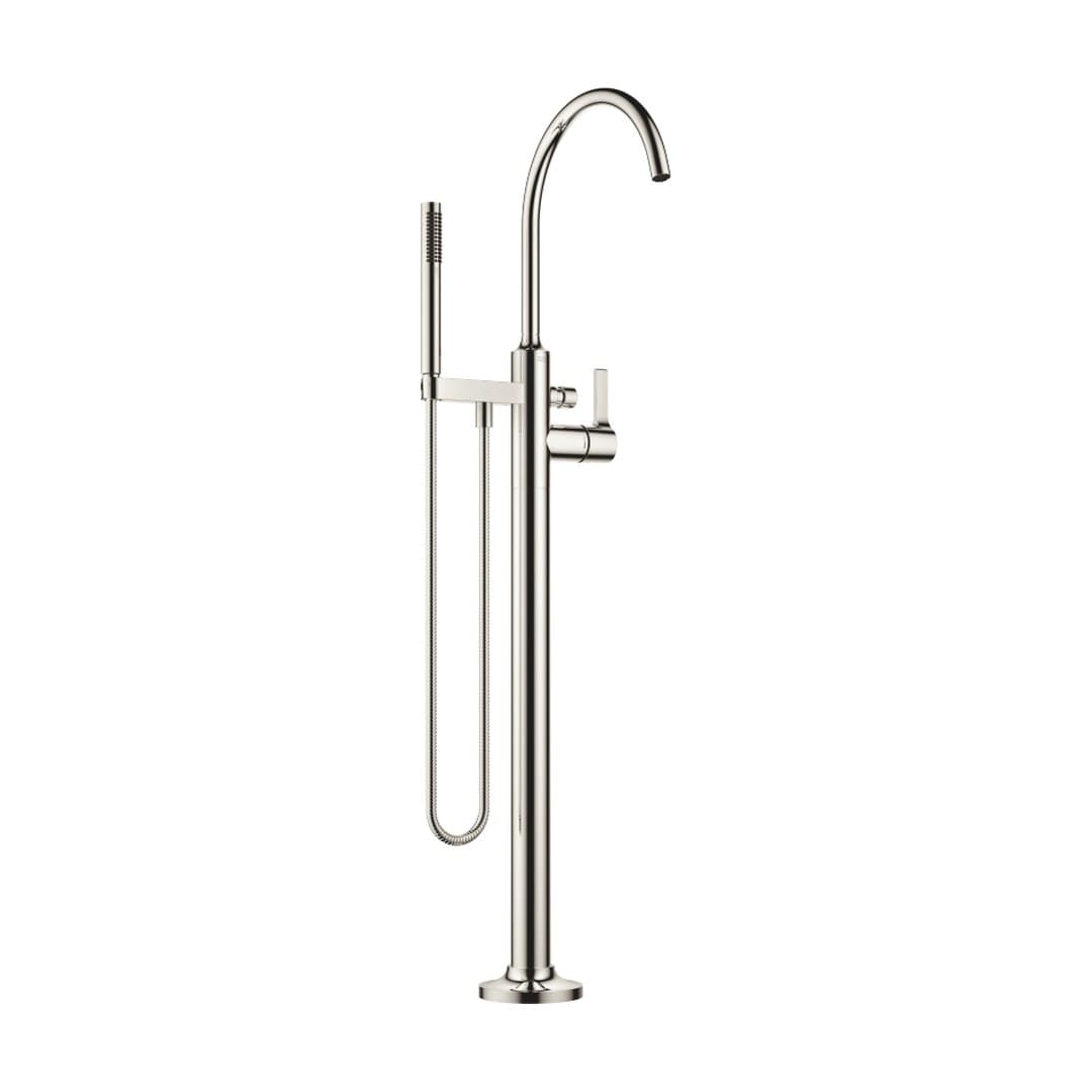 Dornbracht VAIA – Μπαταρία Λουτρού Δαπέδου – Single-lever bath mixer with stand pipe for free-standing assembly with hand shower set – Platinum (25863809-08)
