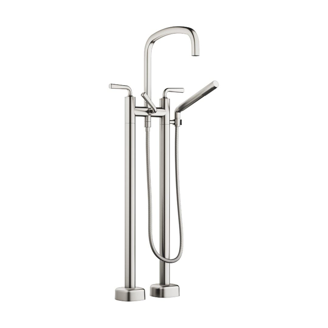 Dornbracht COYA – Μπαταρία Λουτρού Δαπέδου – Two-hole bath mixer for free-standing assembly with hand shower set – Brushed Platinum (25943414-06)