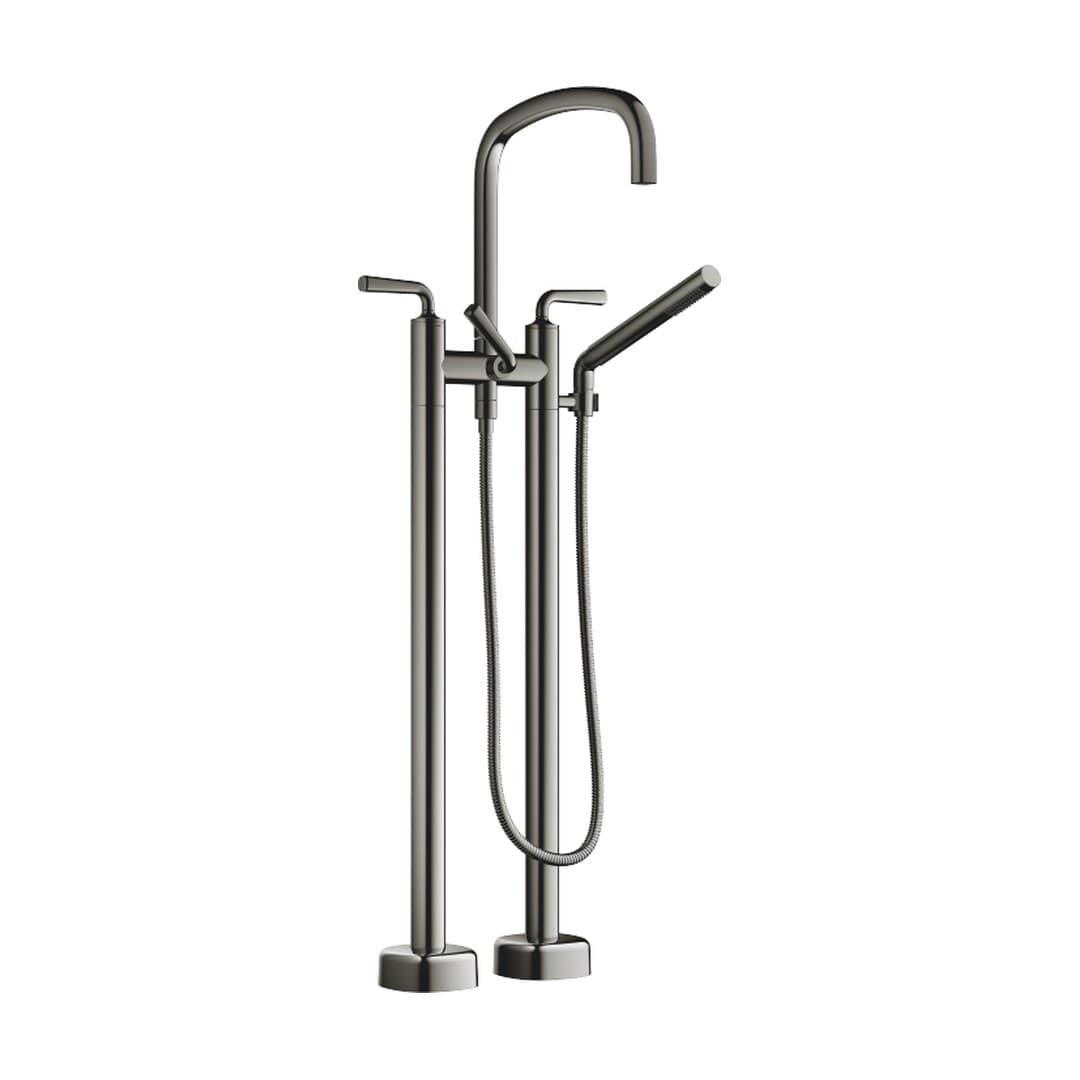 Dornbracht COYA – Μπαταρία Λουτρού Δαπέδου – Two-hole bath mixer for free-standing assembly with hand shower set – Dark Chrome (25943414-19)