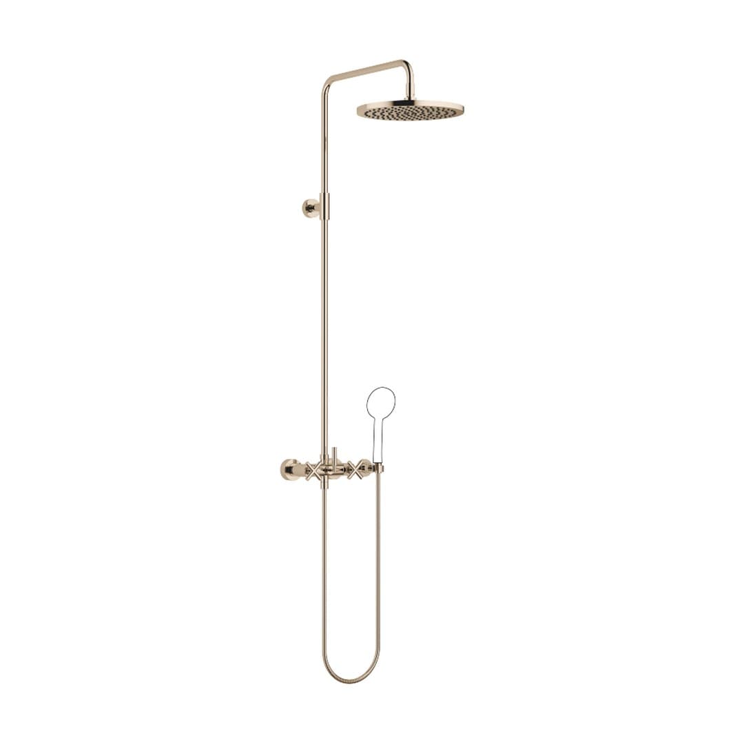 Dornbracht Tara – Σύστημα Ντους – Showerpipe with shower mixer without hand shower 300 mm – Champagne (22kt Gold) (26623892-47)