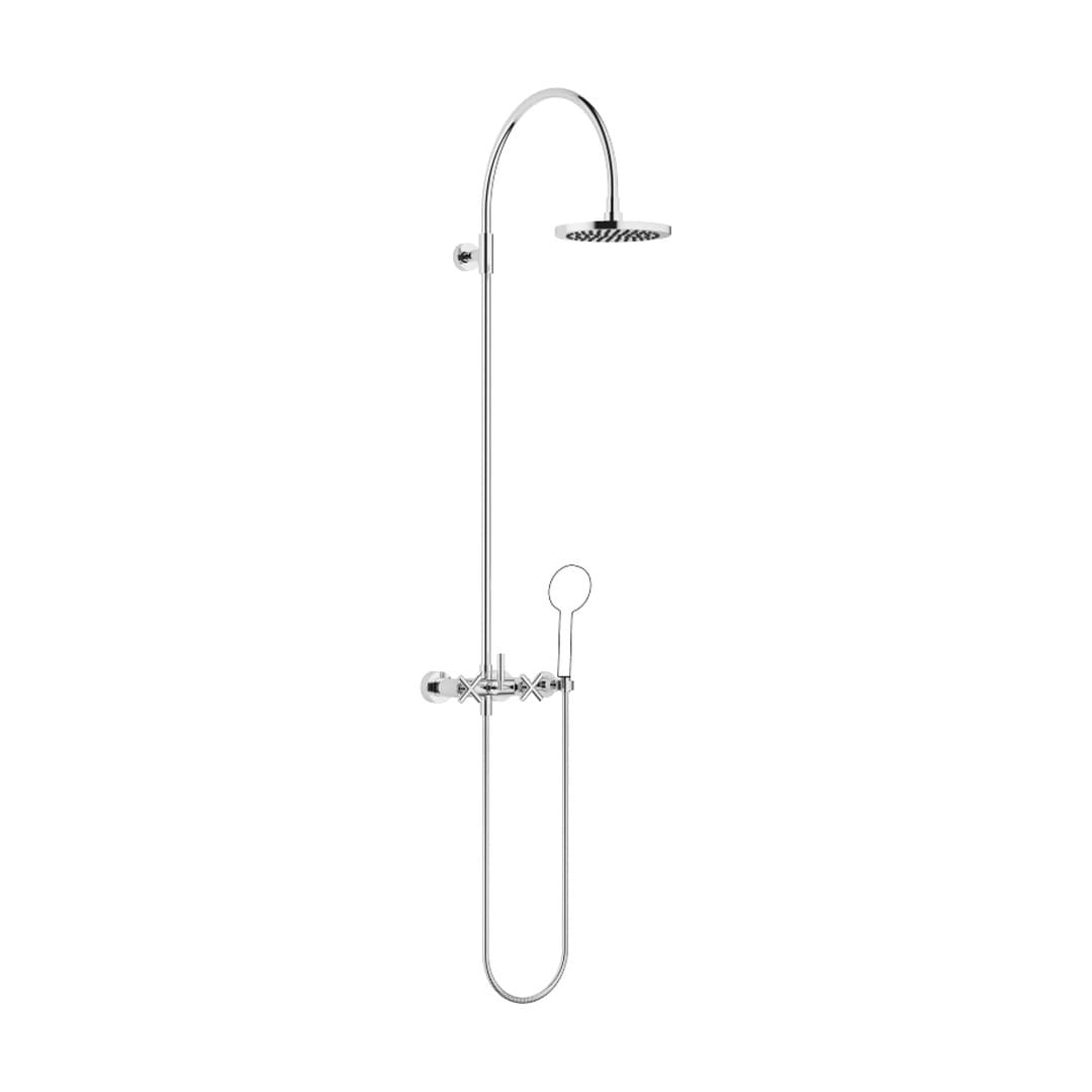 Dornbracht Tara – Σύστημα Ντους – Showerpipe with shower mixer without hand shower FlowReduce 220 mm – Chrome (26632892-00)