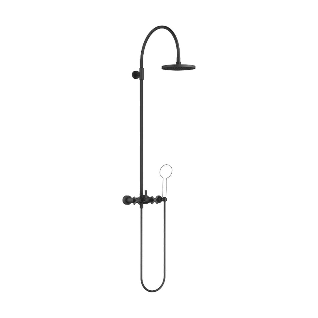 Dornbracht Tara – Σύστημα Ντους – Showerpipe with shower mixer without hand shower FlowReduce 220 mm – Matte Black (26632892-33)