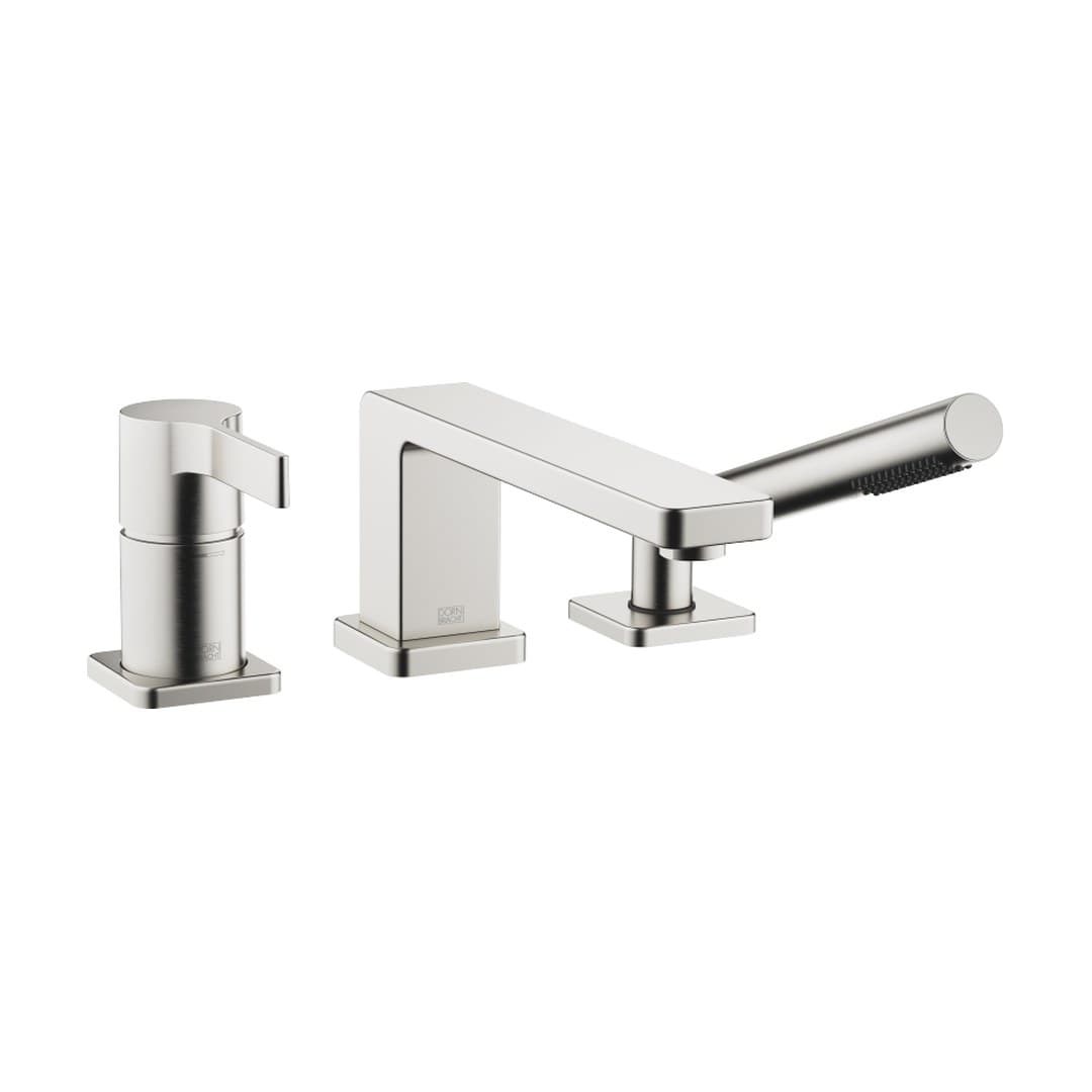 Dornbracht LULU – Μπαταρία Λουτρού Πάγκου – Three-hole single-lever bath mixer for bath rim or tile edge installation – Brushed Platinum (27412710-06)