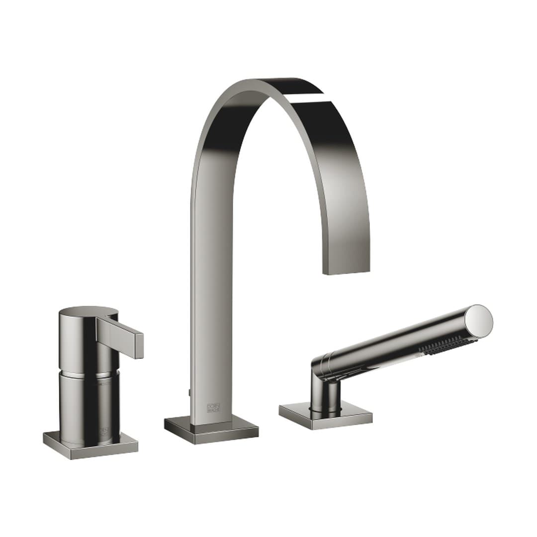 Dornbracht MEM – Μπαταρία Λουτρού Πάγκου – Three-hole single-lever bath mixer for bath rim or tile edge installation – Dark Chrome (27412782-19)