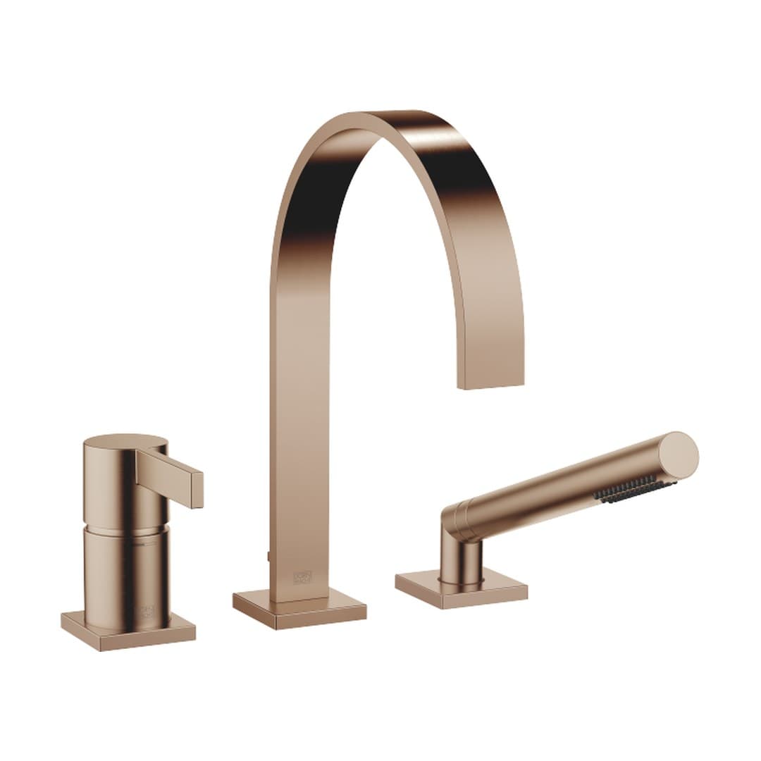 Dornbracht MEM – Μπαταρία Λουτρού Πάγκου – Three-hole single-lever bath mixer for bath rim or tile edge installation – Brushed Bronze (PVD) (27412782-42)
