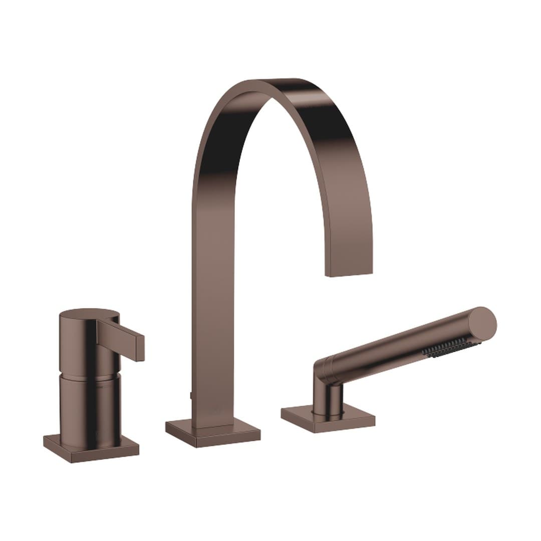 Dornbracht MEM – Μπαταρία Λουτρού Πάγκου – Three-hole single-lever bath mixer for bath rim or tile edge installation – Brushed Dark Bronze (PVD) (27412782-43)