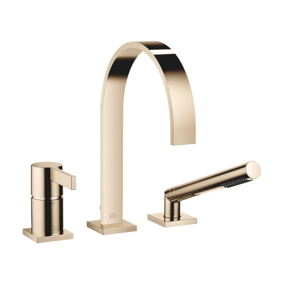 Dornbracht MEM – Μπαταρία Λουτρού Πάγκου – Three-hole single-lever bath mixer for bath rim or tile edge installation – Champagne (22kt Gold) (27412782-47)
