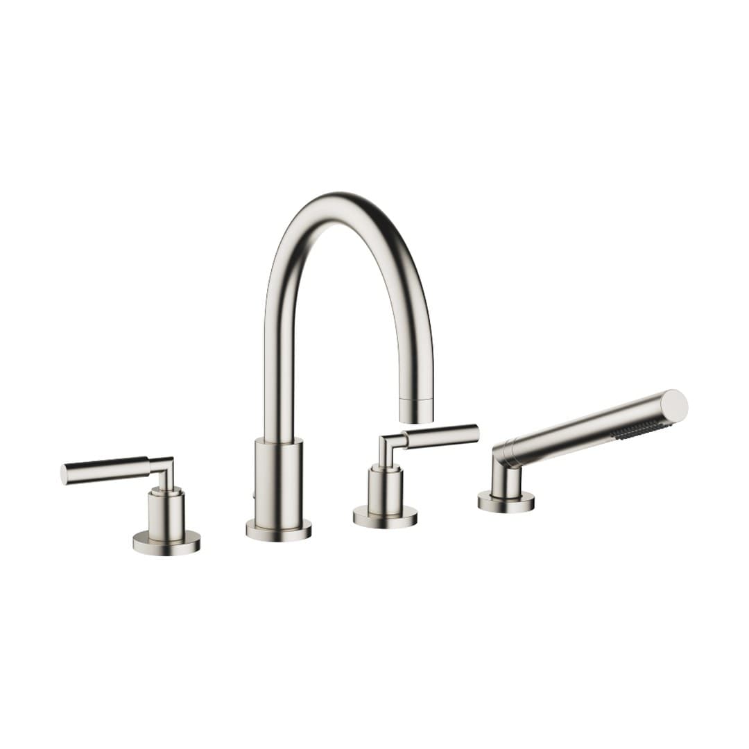 Dornbracht Tara – Μπαταρία Λουτρού Πάγκου – Bath shower set for bath rim or tile edge installation – Brushed Platinum (27512882-06)