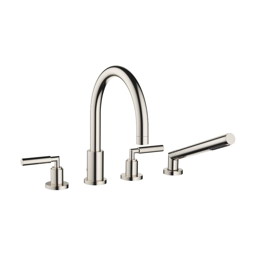 Dornbracht Tara – Μπαταρία Λουτρού Πάγκου – Bath shower set for bath rim or tile edge installation – Platinum (27512882-08)