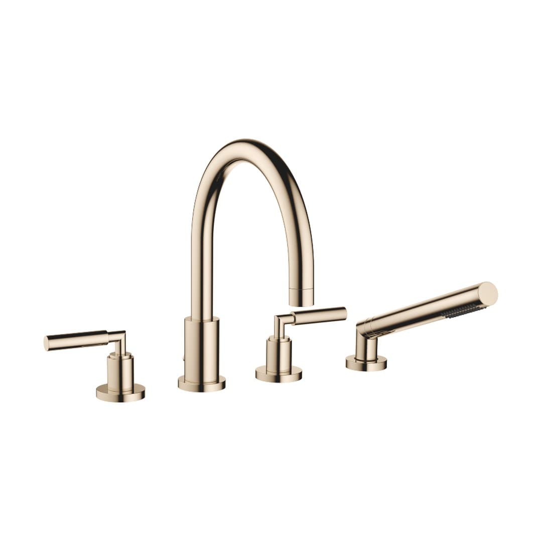 Dornbracht Tara – Μπαταρία Λουτρού Πάγκου – Bath shower set for bath rim or tile edge installation – Champagne (22kt Gold) (27512882-47)