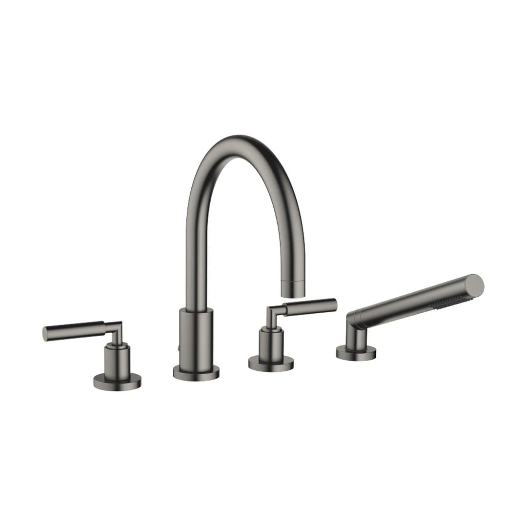 Dornbracht Tara – Μπαταρία Λουτρού Πάγκου – Bath shower set for bath rim or tile edge installation – Brushed Dark Platinum (27512882-99)