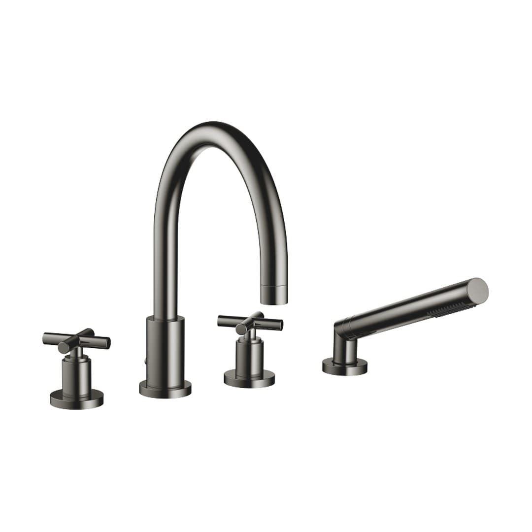 Dornbracht Tara – Μπαταρία Λουτρού Πάγκου – Bath shower set for bath rim or tile edge installation – Dark Chrome (27512892-19)