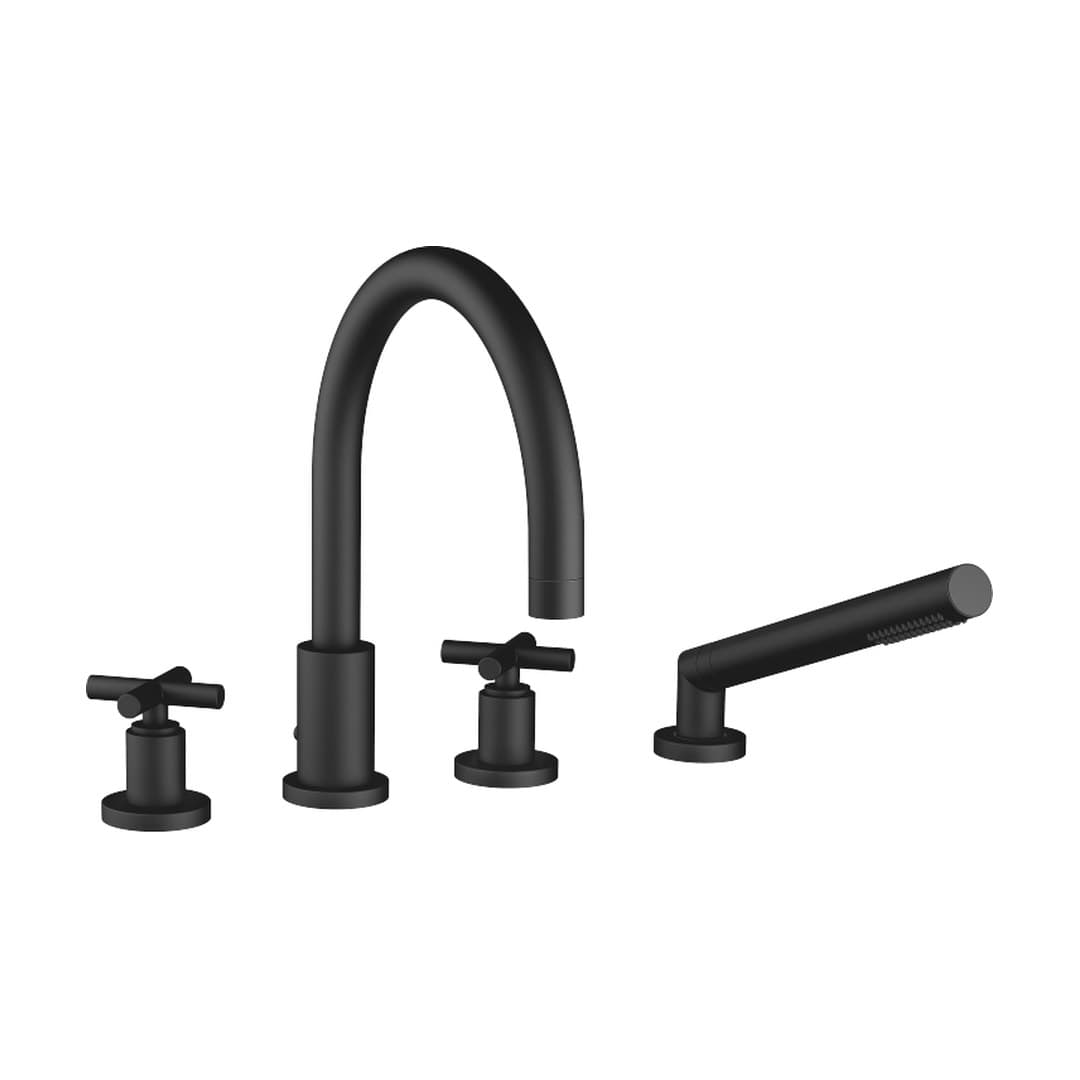 Dornbracht Tara – Μπαταρία Λουτρού Πάγκου – Bath shower set for bath rim or tile edge installation – Matte Black (27512892-33)