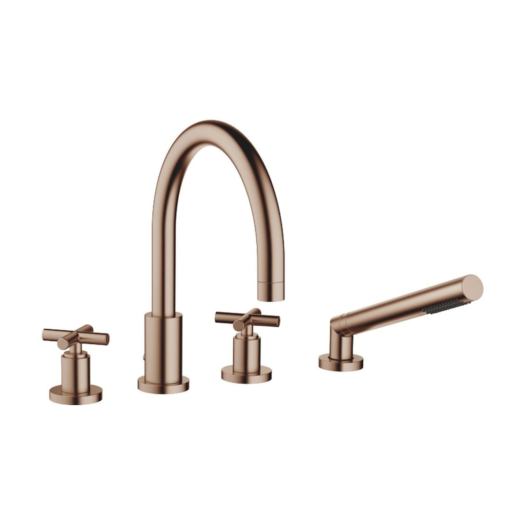 Dornbracht Tara – Μπαταρία Λουτρού Πάγκου – Bath shower set for bath rim or tile edge installation – Brushed Bronze (PVD) (27512892-42)