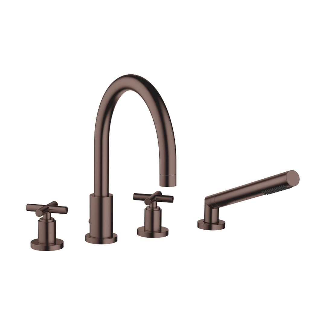 Dornbracht Tara – Μπαταρία Λουτρού Πάγκου – Bath shower set for bath rim or tile edge installation – Brushed Dark Bronze (PVD) (27512892-43)
