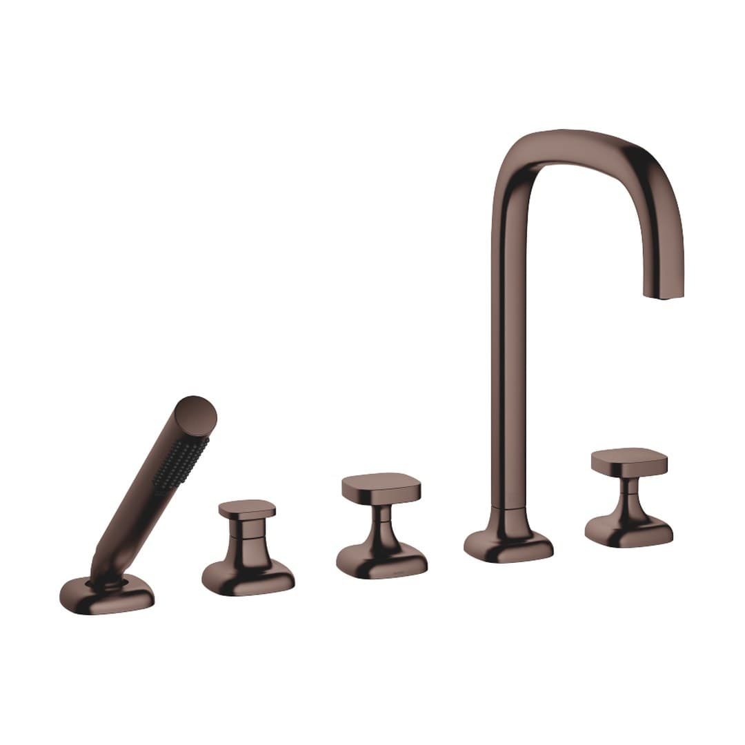 Dornbracht COYA – Μπαταρία Λουτρού Πάγκου – Five-hole bath mixer for deck mounting with diverter – Brushed Dark Bronze (PVD) (27522404-43)