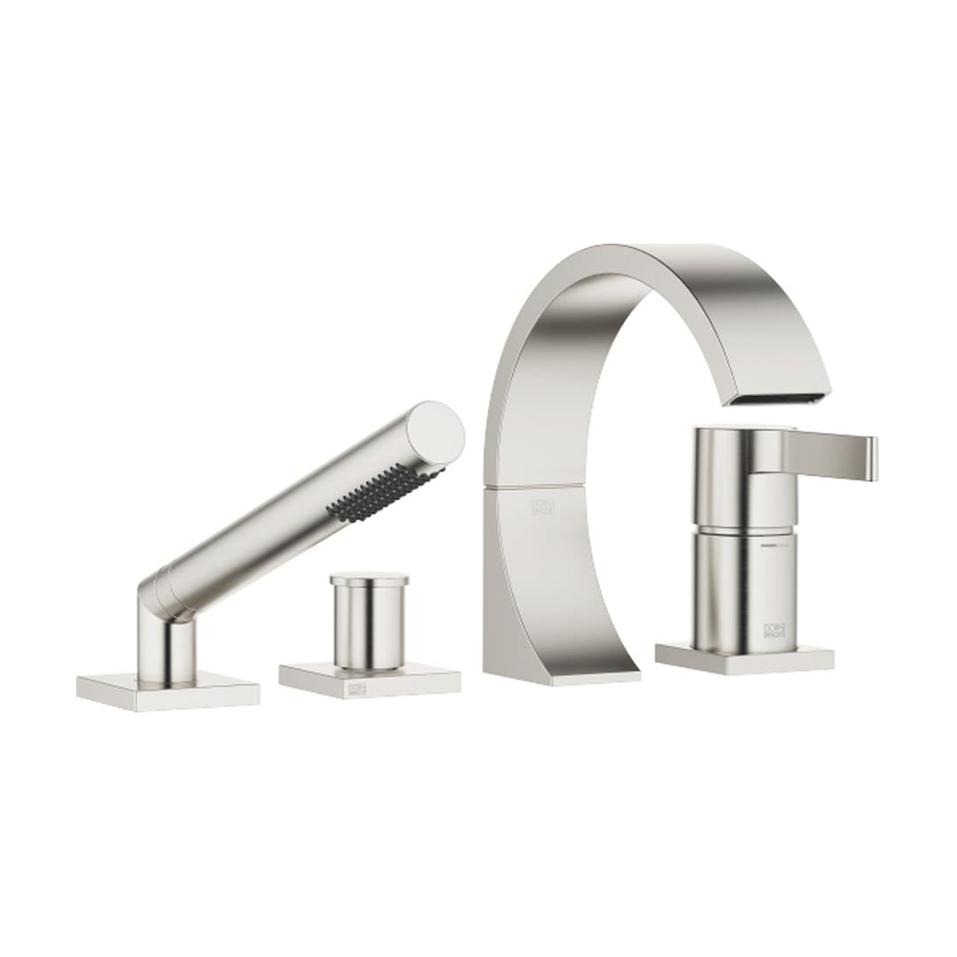 Dornbracht CYO – Μπαταρία Λουτρού Πάγκου – Bath shower set for bath rim or tile edge installation – Brushed Platinum (27632811-06)