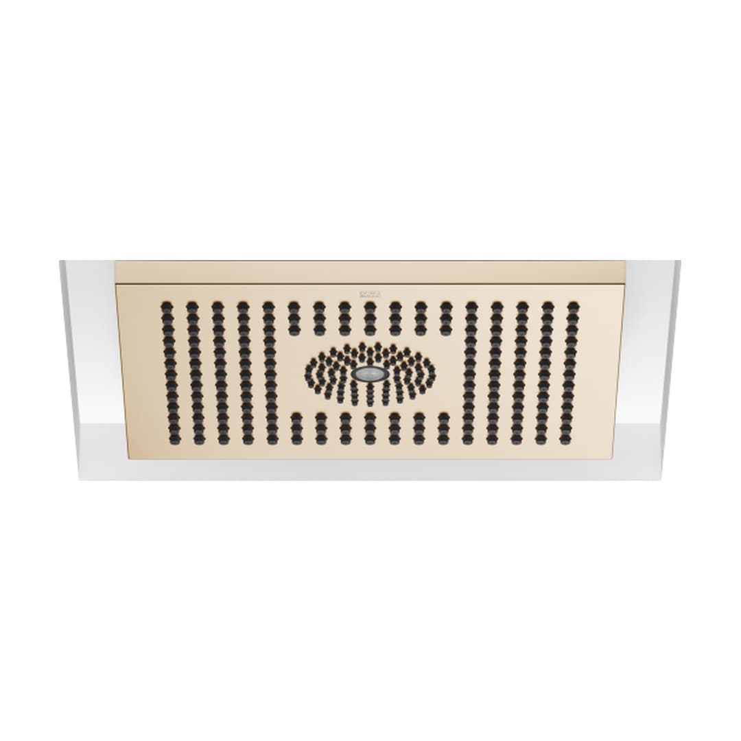 Dornbracht – Κεφαλή Ντους – Rainshower for recessed ceiling installation with light 300 x 240 mm – Brushed Champagne (22kt Gold) (28044980-46)