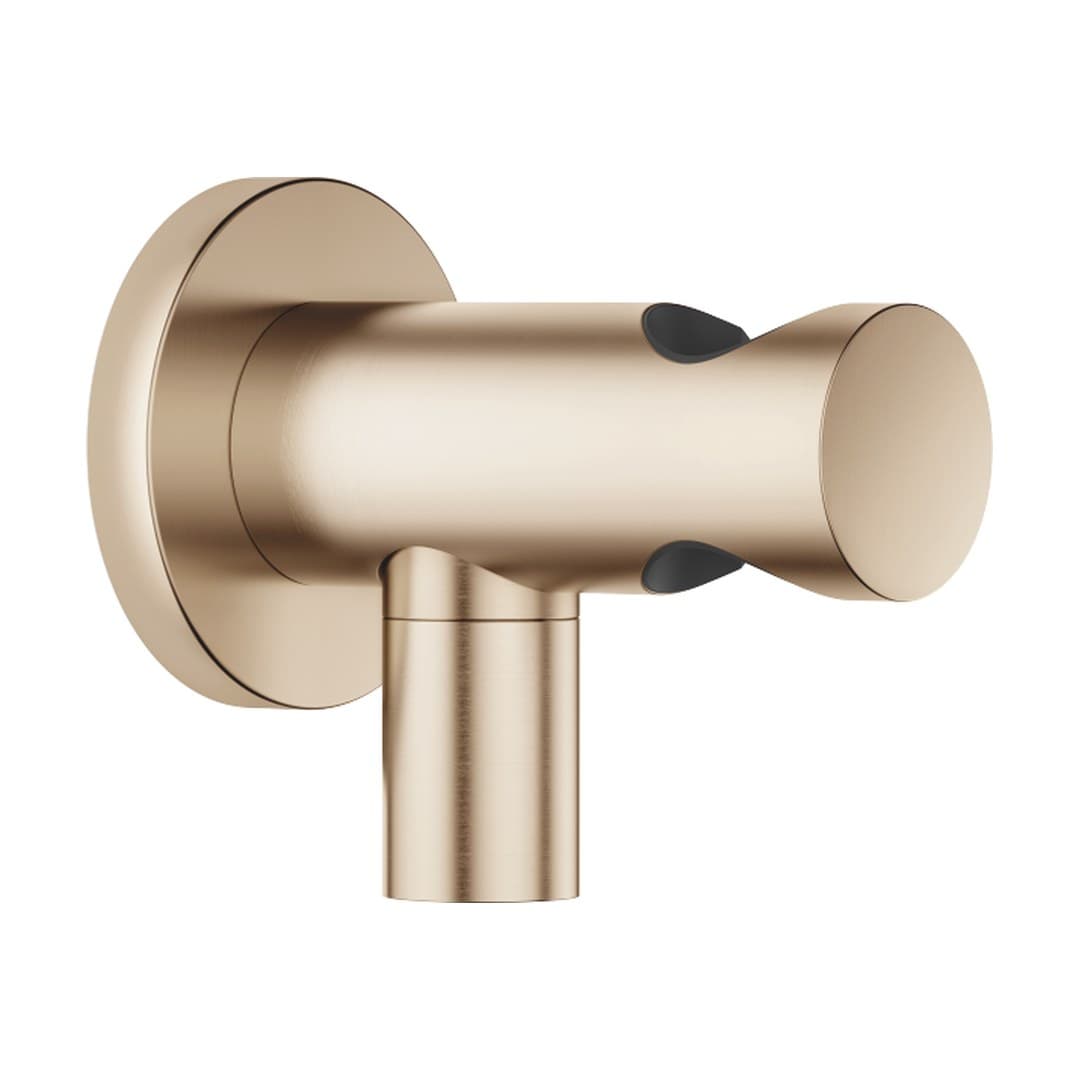 Dornbracht – Παροχή Τοίχου – Wall elbow with integrated shower holder – Brushed Champagne (22kt Gold) (28490660-46)