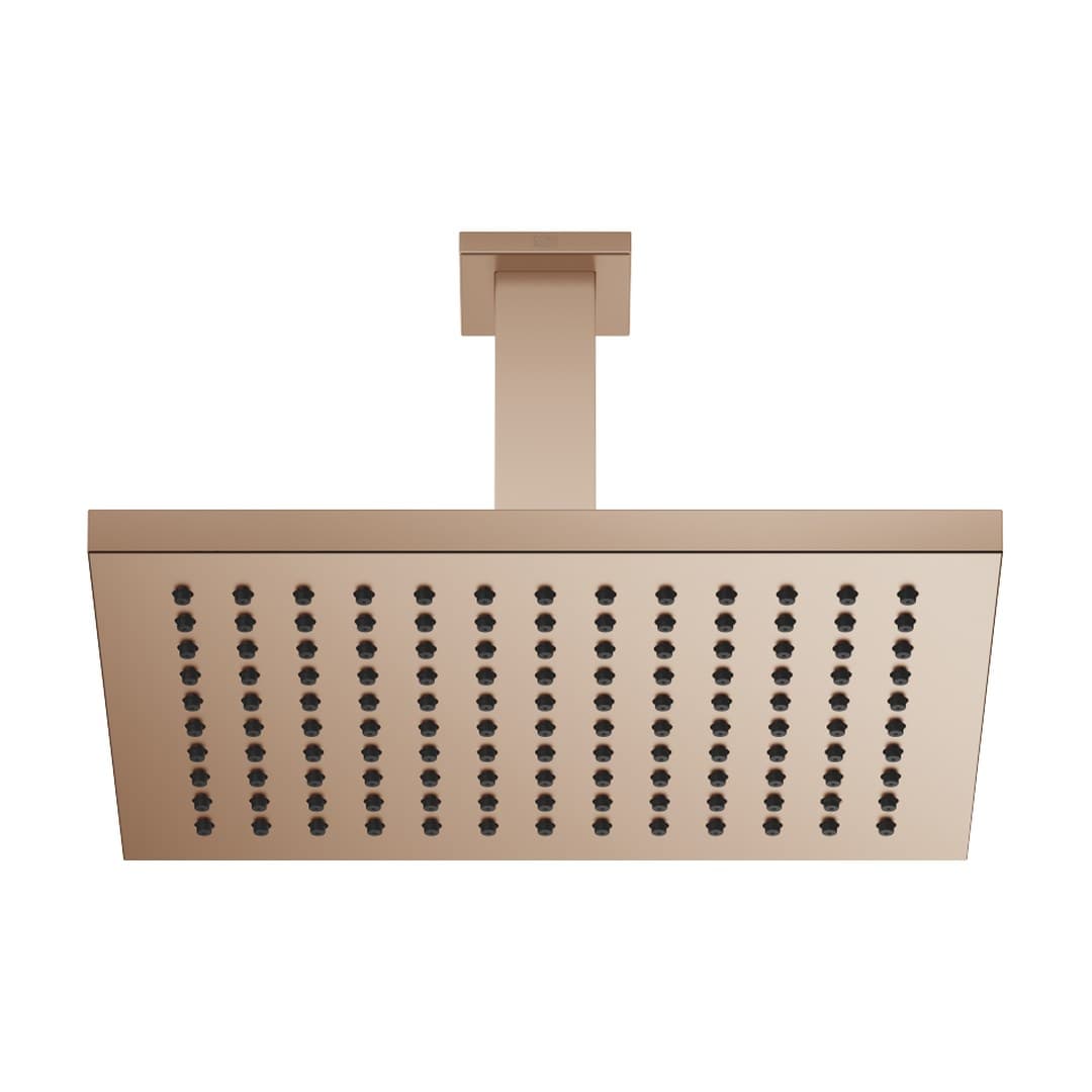 Dornbracht – Κεφαλή Ντους – Rainshower with ceiling fixing FlowReduce 300 x 240 mm – Brushed Bronze (PVD) (28772980-42)