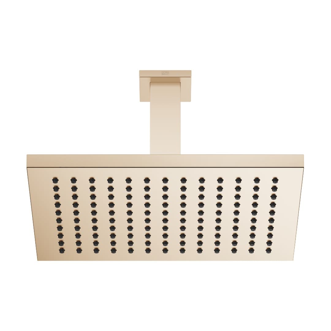 Dornbracht – Κεφαλή Ντους – Rainshower with ceiling fixing FlowReduce 300 x 240 mm – Brushed Champagne (22kt Gold) (28772980-46)