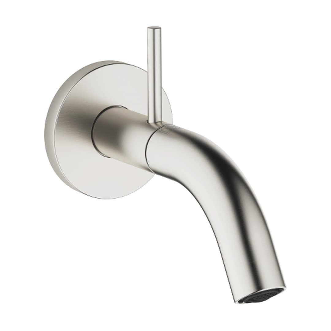 Dornbracht Meta – Μπαταρία Νιπτήρα Τοίχου – Wall-mounted valve cold water without pop-up waste – Brushed Platinum (30010662-06)