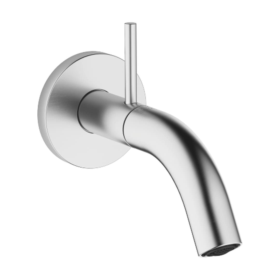Dornbracht Meta – Μπαταρία Νιπτήρα Τοίχου – Wall-mounted valve cold water without pop-up waste – Brushed Chrome (30010662-93)